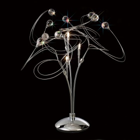 Messe Crystal Table Lamps Diyas Armed Table Lamps